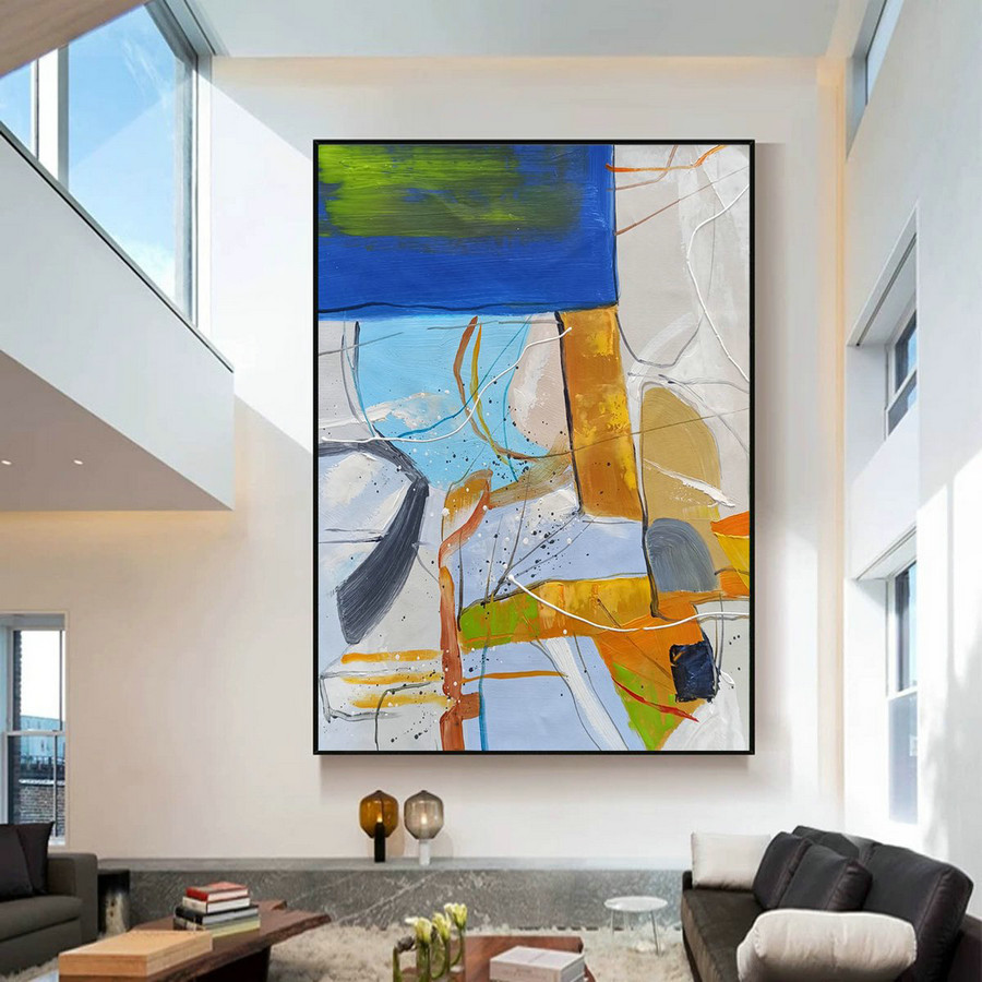 Large abstract painting,Modern contemporary art LA154