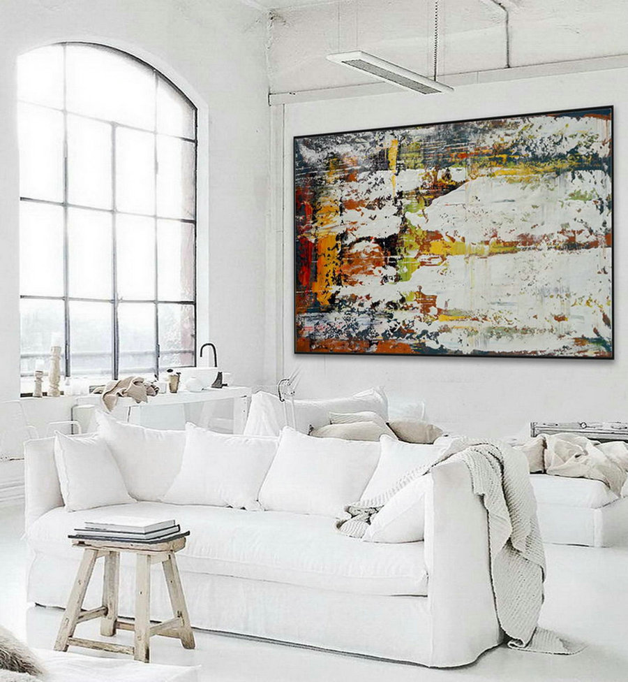 Extra Large Horizontal Modern Minimalist Contemporary Artwork Abstract Wall Art Palette Knife Thick Acrylic Minimal Canvas Painting,Buy Large
