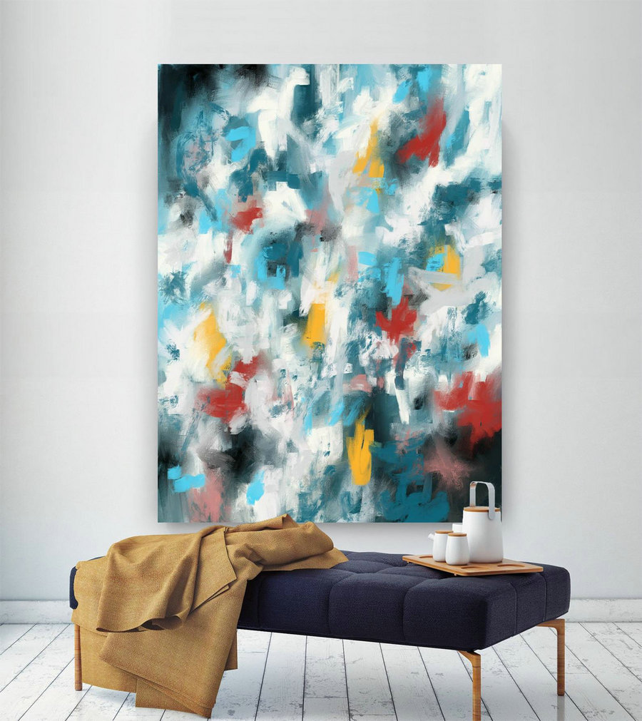 Extra Large Wall Art Palette Knife Artwork Original Painting,Painting On Canvas Modern Wall Decor Contemporary Art, Abstract Painting Pic023,Large Stretched Canvas