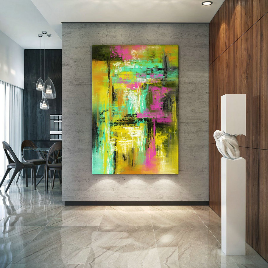 Extra Large Wall Art Palette Knife Artwork Original Painting,Painting On Canvas Modern Wall Decor Contemporary Art, Abstract Painting Pic082,Where To Buy Art Canvas