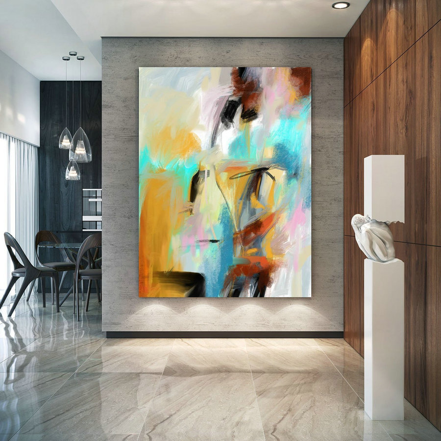 Extra Large Wall Art Original Painting On Canvas Contemporary Wallart Modern Abstract Living Room Wall Artcolorful Abstract Painting Pac184,Super Large Canvas