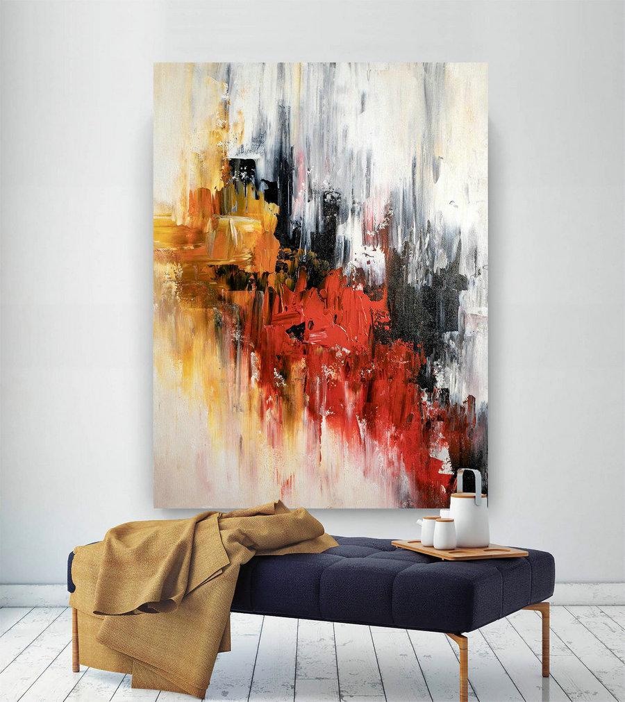 Large Abstract Painting,Modern Abstract Painting,Bright Painting Art,Painting On Canvas,Abstract Painting,Abstract Texture Art Bnc001,Cool Cheap Canvas Art