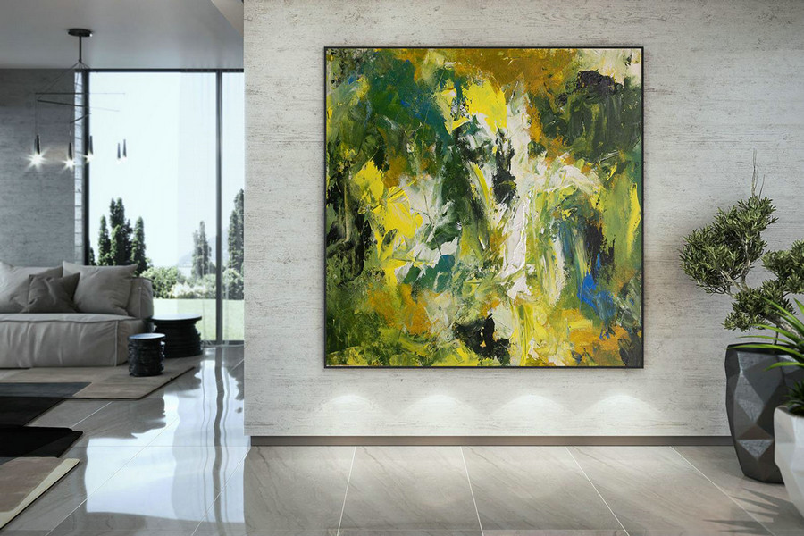 Extra Large Wall Art Original Handpainted Contemporary Xl Abstract Painting Horizontal Vertical Huge Size Art Bright And Colorful Dac013,Art And Canvas