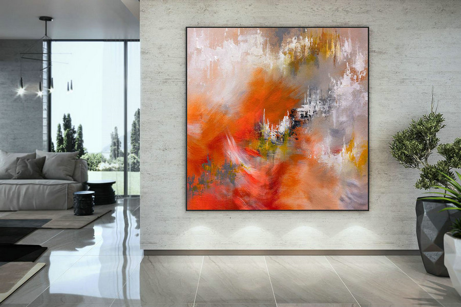 Large Painting On Canvas,Original Painting On Canvas,Abstract Canvas Art,Acrylic Abstract,Painting Colorful,Textured Art Dmc210,Cheap Wall Art For Sale