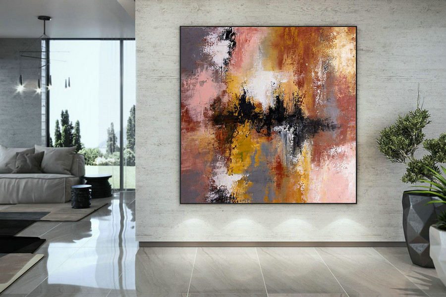Extra Large Wall Art Original Art Bright Abstract Original Painting On Canvas Extra Large Artwork Contemporary Art Modern Home Decor Dmc110,Large Red Canvas