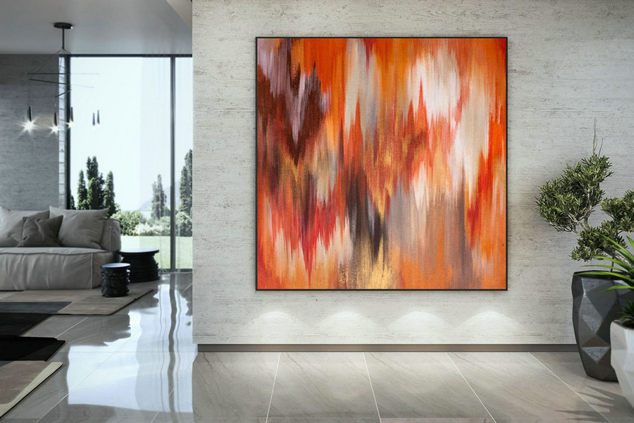 Large Painting On Canvas,Original Painting On Canvas,Huge Canvas Painting,Home Decor Wall,Canvas Custom Art,Textured Paintings Dac037,Oversized Framed